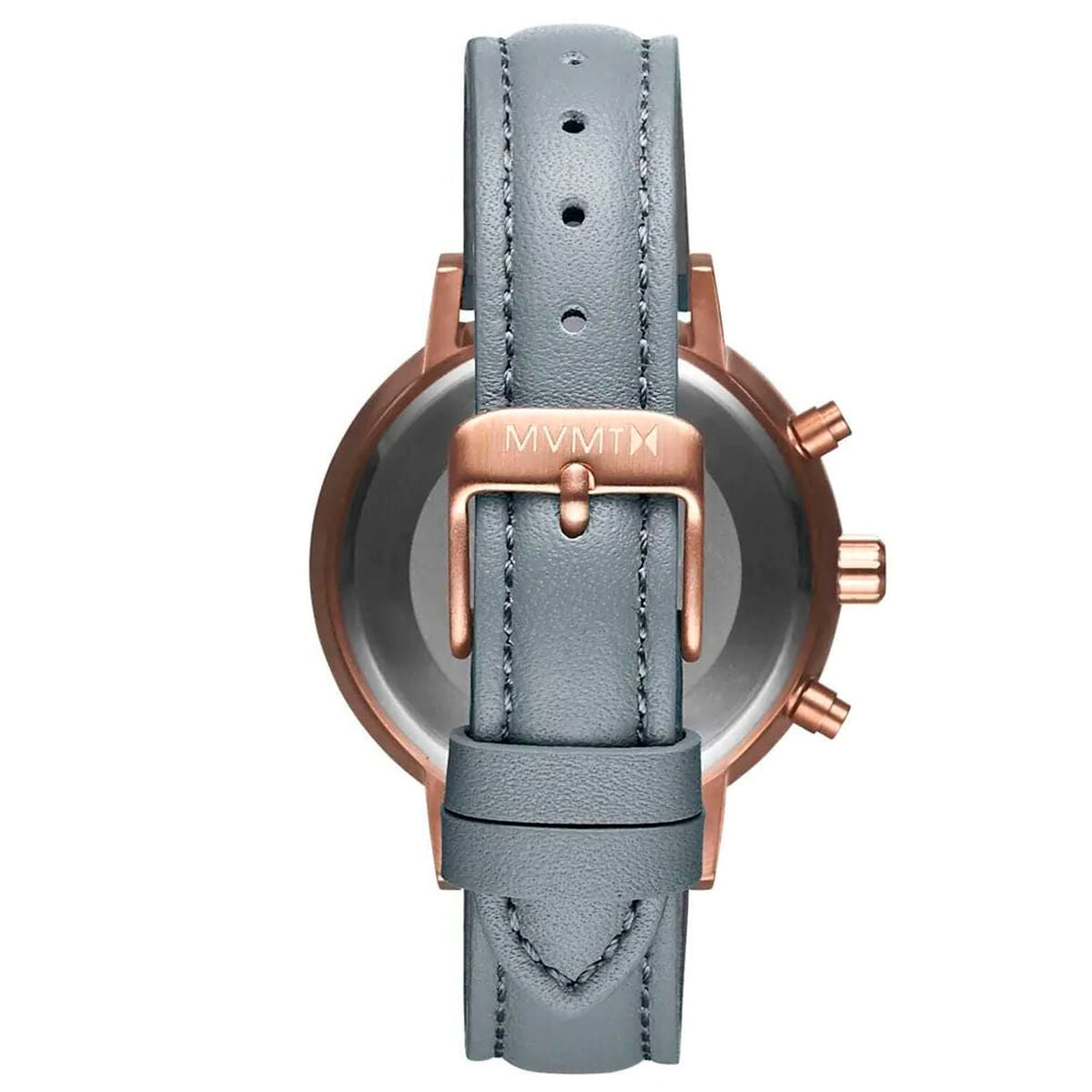 Montre femme MVMT chronographe bracelet gris et boîtier or rose