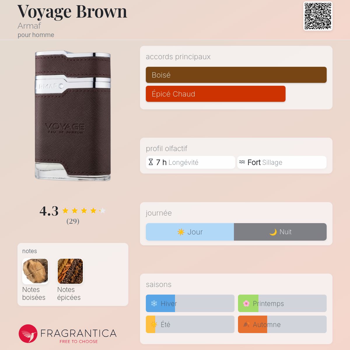 Armaf Voyage Brown Eau de Parfum Homme 100 ml – Armaf