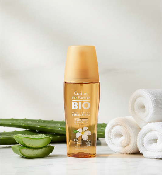Huile Sèche Bio Sublimatrice Visage Corps & Cheveux – Certifiée ECOCERT