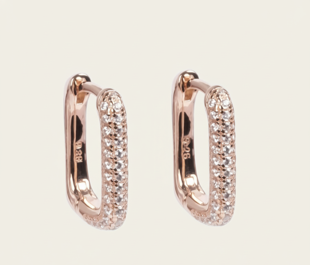 Boucles d’Oreilles Metropolitan Glow en Argent 925 – Plaqué Or Rose ou Argent