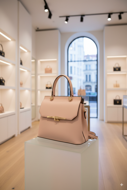 Pink leather handbag – Gave Lux, Italian design