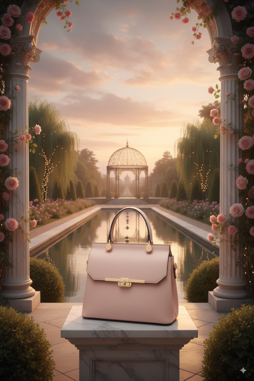 Sac à main en cuir rose – Gave Lux, design italien