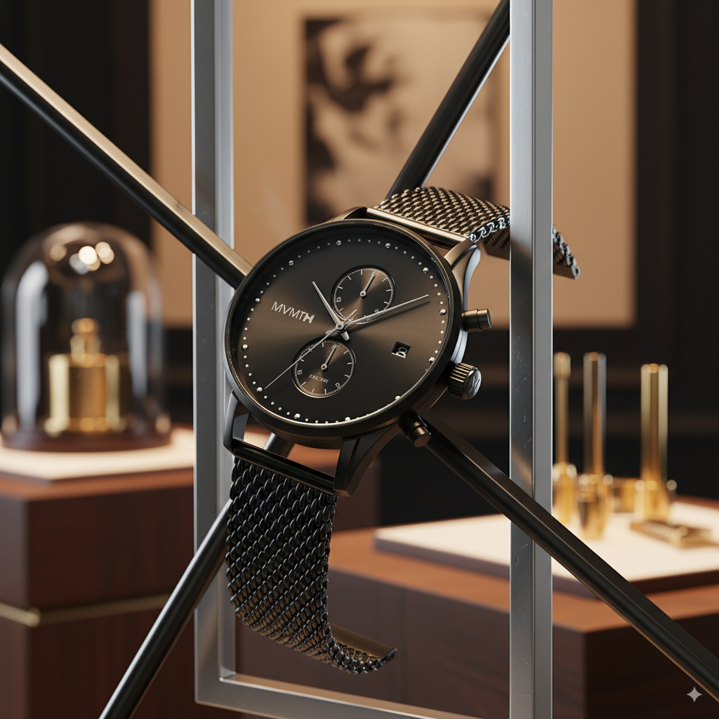 Montre de Luxe MVMT en Acier – Design Exclusif Noir