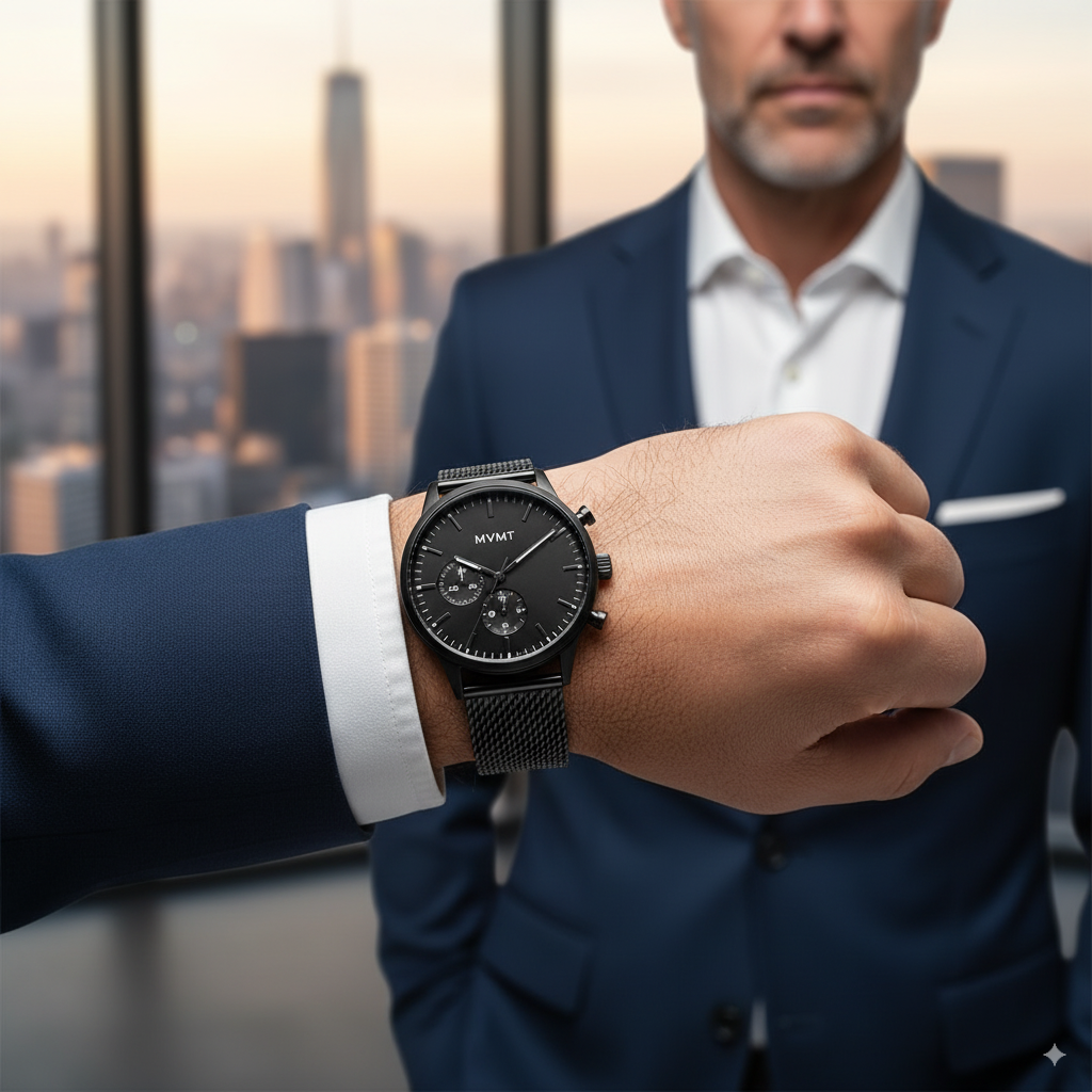 Montre de Luxe MVMT en Acier – Design Exclusif Noir
