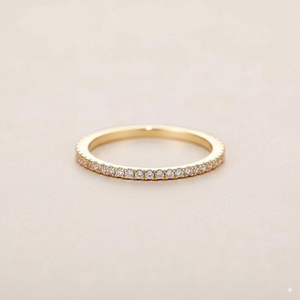 Bague Minimaliste Micro-sertie Zircone