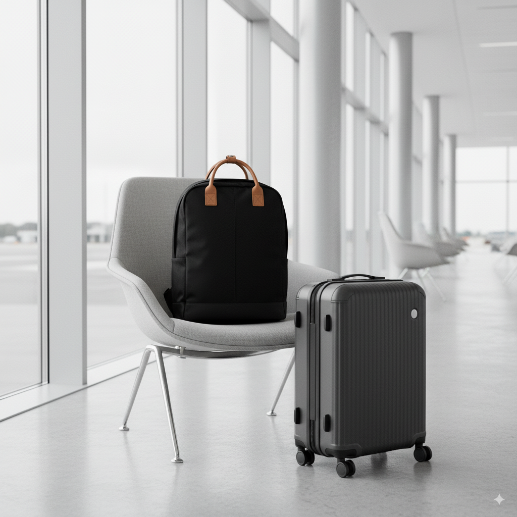 Stockholm Backpack – Sac exécutif noir de luxe scandinave imperméable