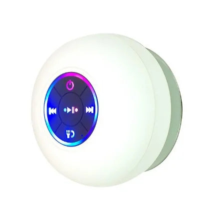 Lumières LED étanches IPX4, audio Bluetooth portable, extérieur, grande ventouse, haut-parleur mural, absorption possible