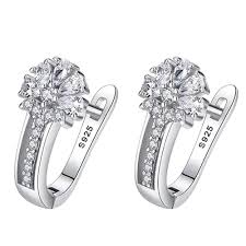Créoles en argent sterling 925 avec zircons cubiques micro-sertis pour femme