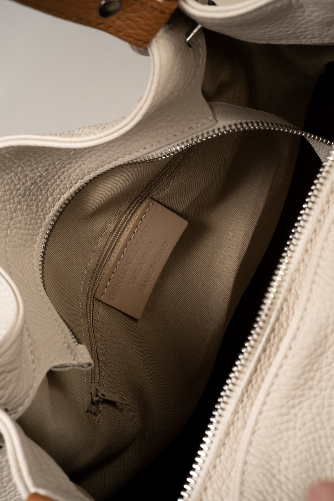 Sac Azalea beige cuoio — vue intérieure