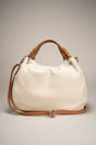 Sac Azalea cuir grainé beige et cuoio fabriqué en Italie — vue principale