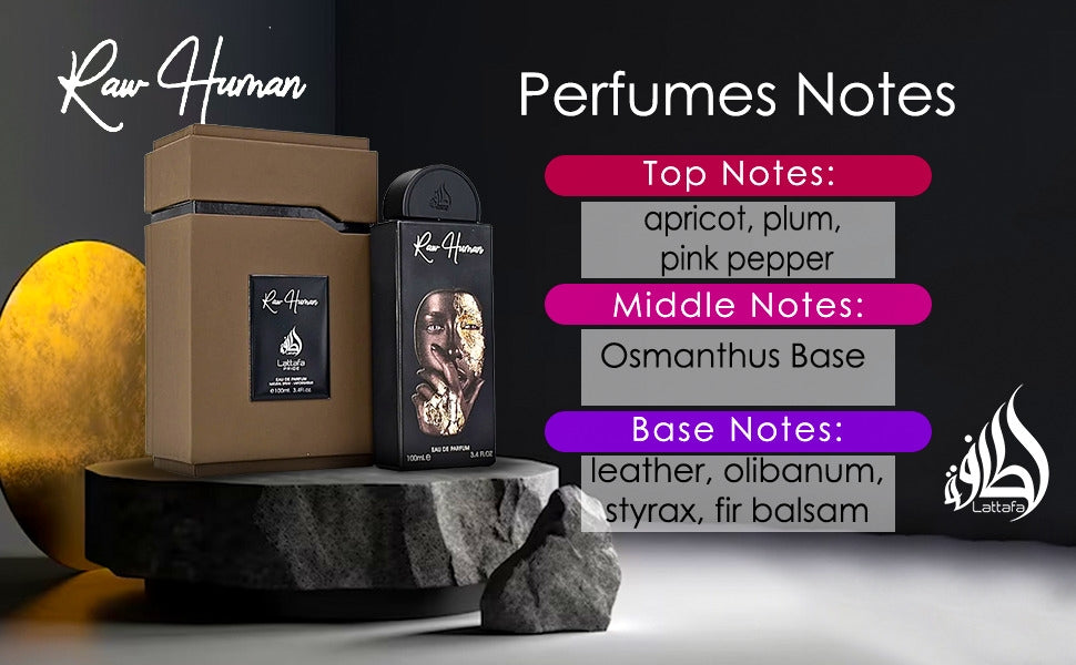 LATTAFA PRIDE RAW HUMAN EAU DE PARFUM SPRAY 100ML