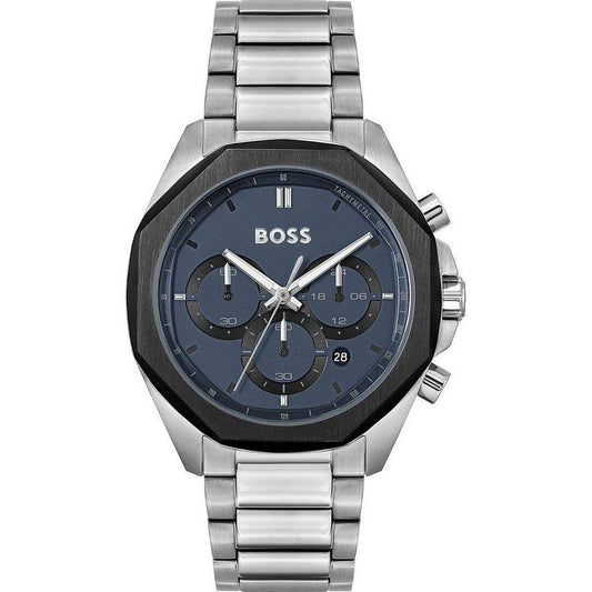 Montre Homme BOSS Cloud Chronographe Acier Inoxydable Cadran Bleu 44 mm