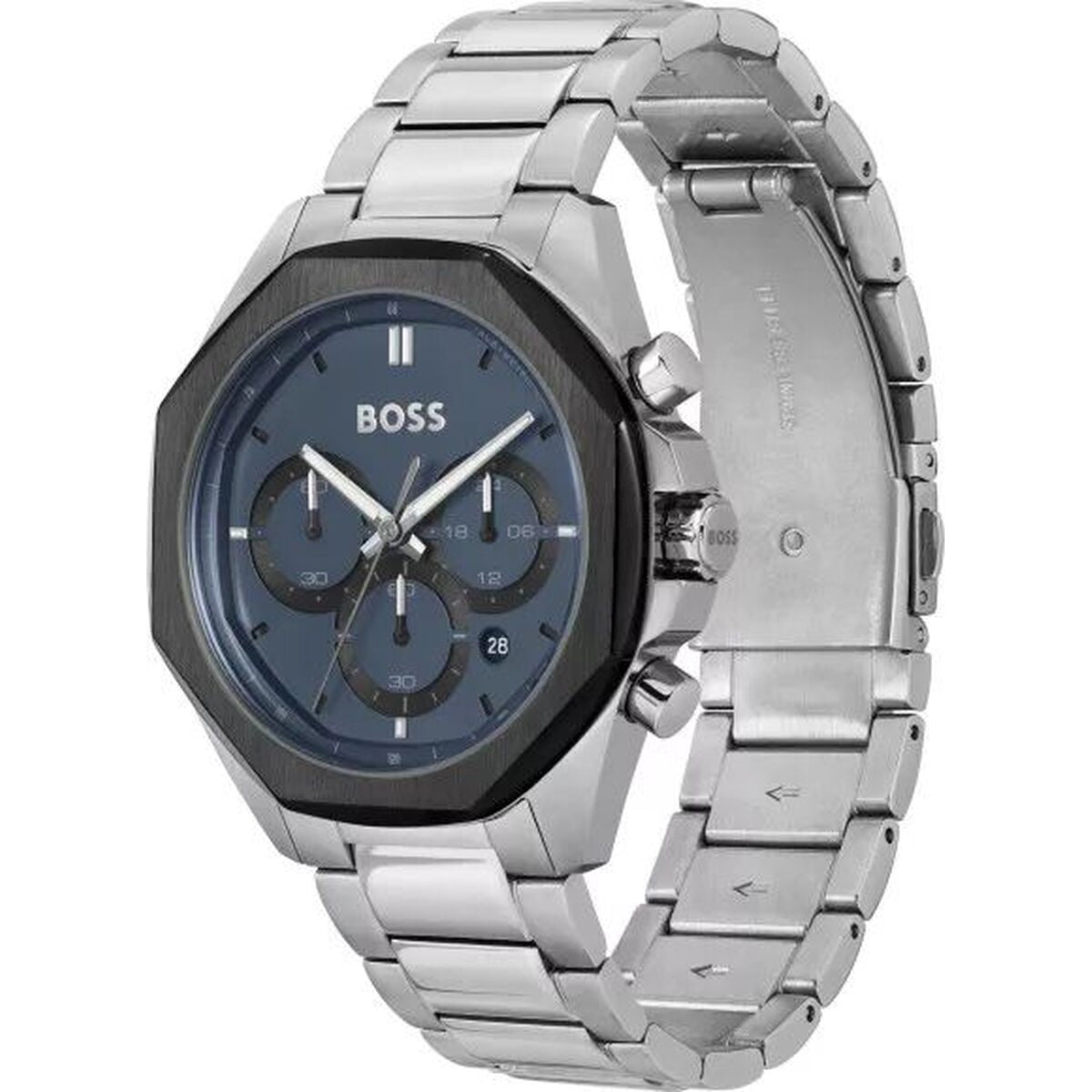 Montre Homme BOSS Cloud Chronographe Acier Inoxydable Cadran Bleu 44 mm