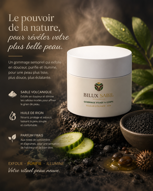 BILUX SABIL – Exfoliant Visage & Corps au Sable Volcanique d'Islande