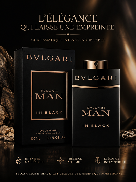 Bvlgari Man In Black Eau de Parfum – Parfum Homme Boisé Ambré Intense