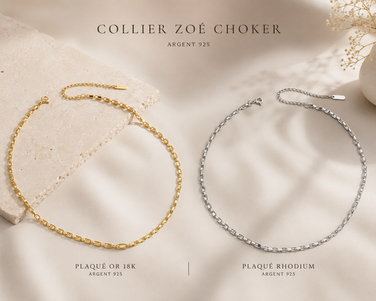 Collier Choker Zoé Doré — Argent 925