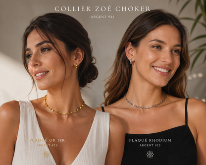 Collier Choker Zoé Doré — Argent 925