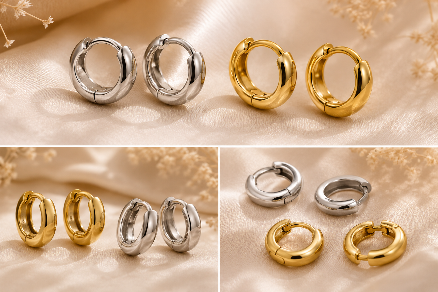 Créoles Mia Bold en Argent 925 Plaqué Or 18k – Boucles d’oreilles Femme