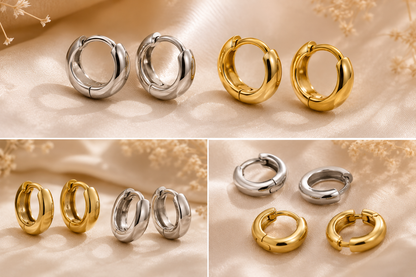 Créoles Mia Bold en Argent 925 Plaqué Or 18k – Boucles d’oreilles Femme