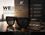 Web Eyewear WE0350 — Lunettes de Soleil Homme Rectangulaires Acétate Noir