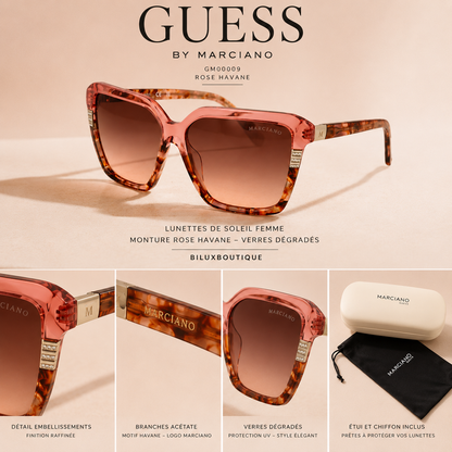 GUESS by Marciano – Lunettes de soleil Femme Rose Havane