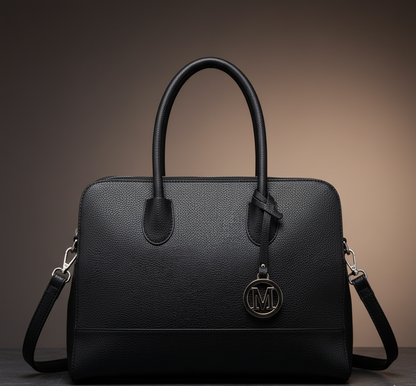 Sac Femme Miss Lulu en Cuir PU Noir Grainé — Grand Format Quotidien