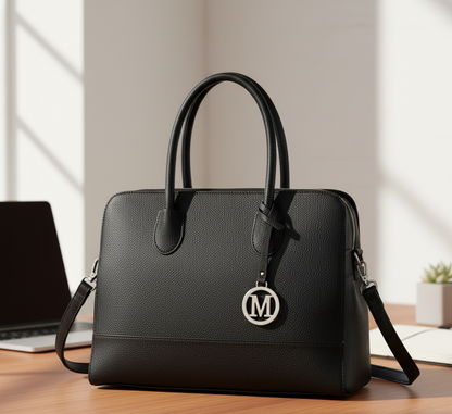 Sac Femme Miss Lulu en Cuir PU Noir Grainé — Grand Format Quotidien