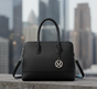 Sac Femme Miss Lulu en Cuir PU Noir Grainé — Grand Format Quotidien