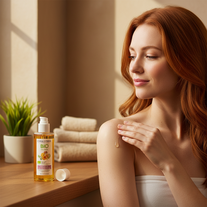 Huile Sèche Bio Sublimatrice Visage Corps & Cheveux – Certifiée ECOCERT