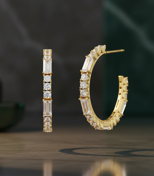 Créoles Dreamy – Boucles d’oreilles en argent 925 avec zirconia