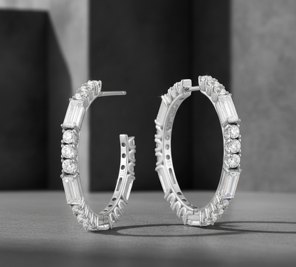 Créoles Dreamy – Boucles d’oreilles en argent 925 avec zirconia