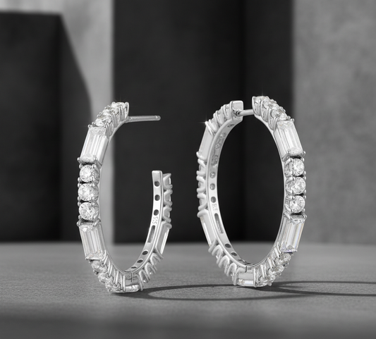 Créoles Dreamy – Boucles d’oreilles en argent 925 avec zirconia