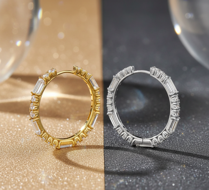 Créoles Dreamy – Boucles d’oreilles en argent 925 avec zirconia