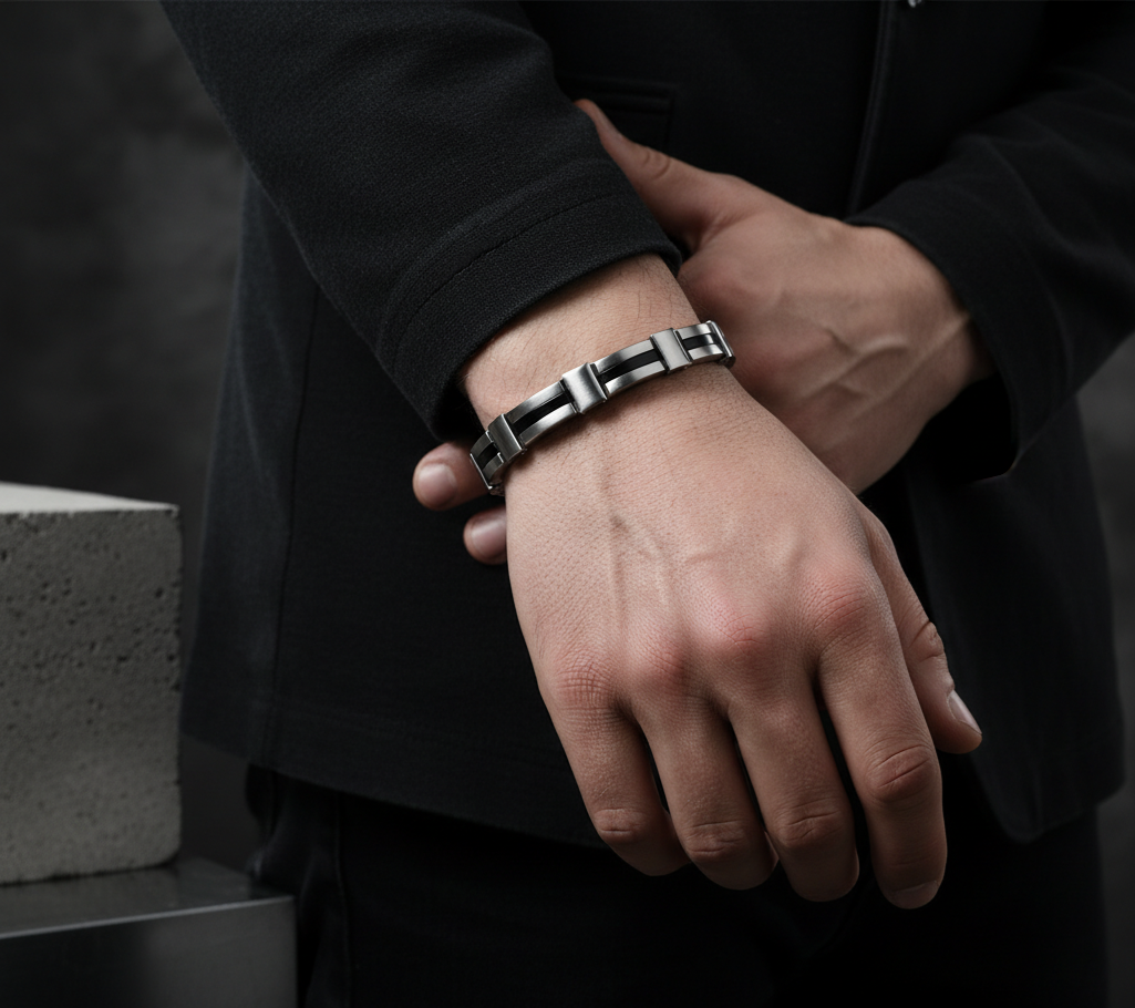 Bracelet Lotus Homme en Acier Inoxydable