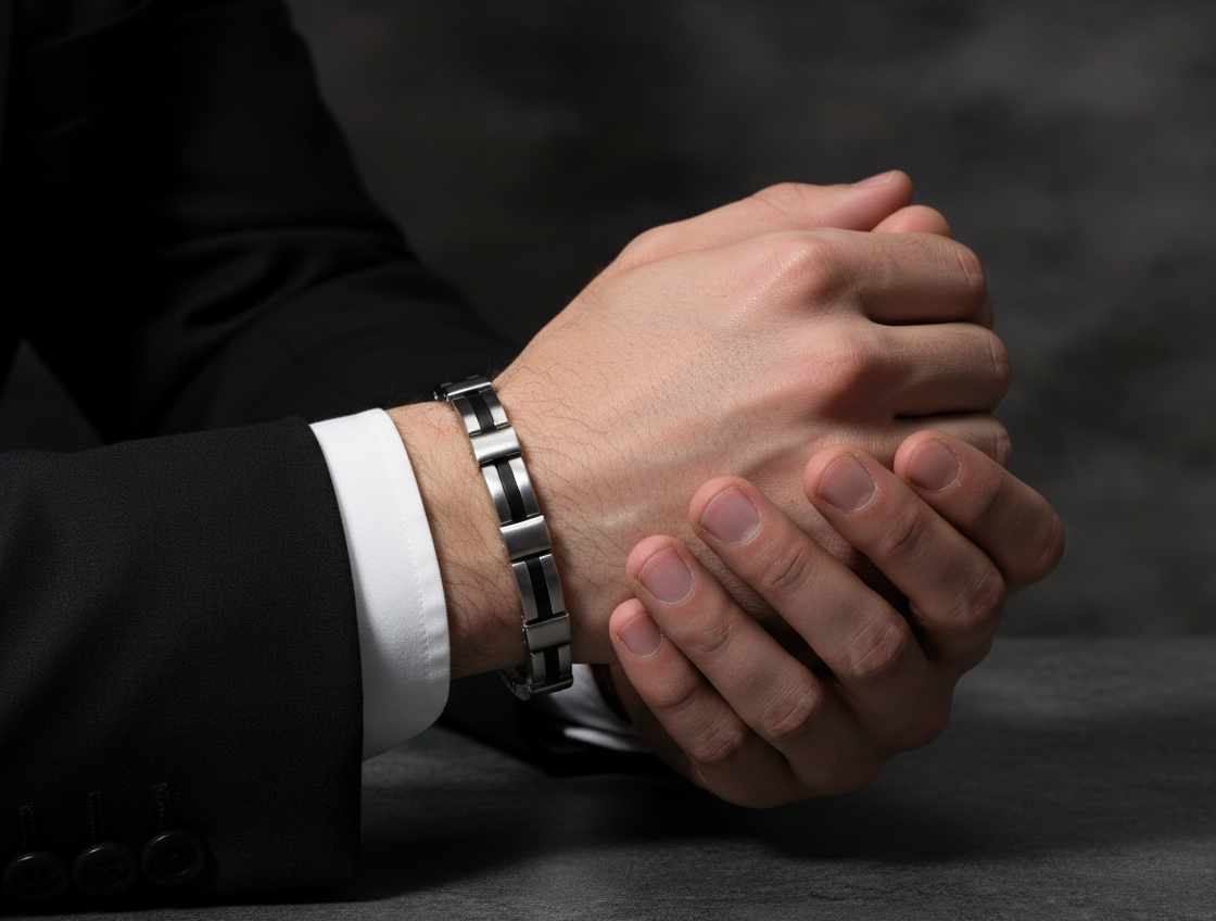 Bracelet Lotus Homme en Acier Inoxydable