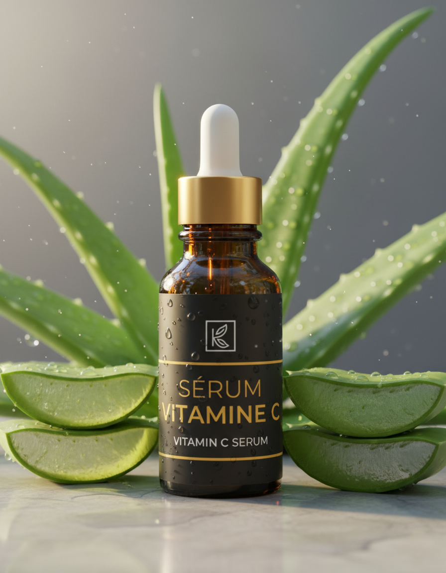Sérum Éclaircissant Vitamine C & Aloe Vera Bio – Teint Lumineux & Hydratation