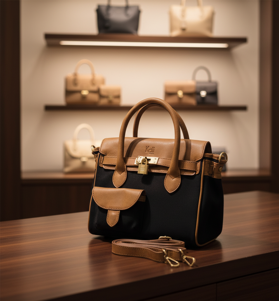 Mini Sac à Main Kaili Mood en Canvas et Cuir | Inspiration Mode Italienne