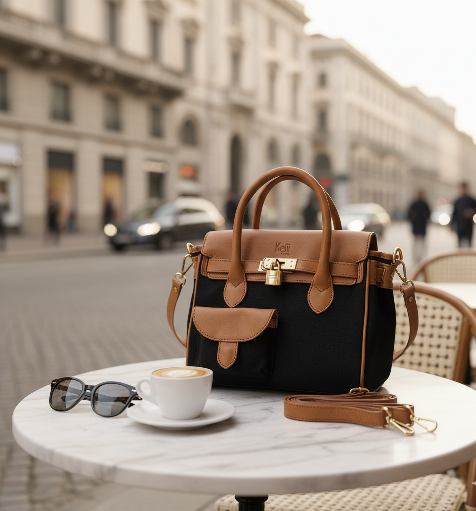 Mini Sac à Main Kaili Mood en Canvas et Cuir | Inspiration Mode Italienne