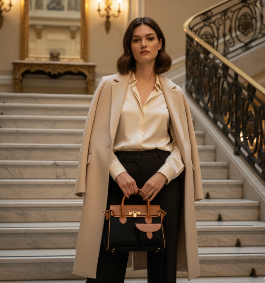 Mini Sac à Main Kaili Mood en Canvas et Cuir | Inspiration Mode Italienne