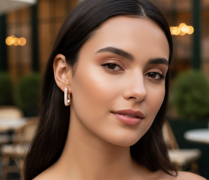 Boucles d’Oreilles Metropolitan Glow en Argent 925 – Plaqué Or Rose ou Argent
