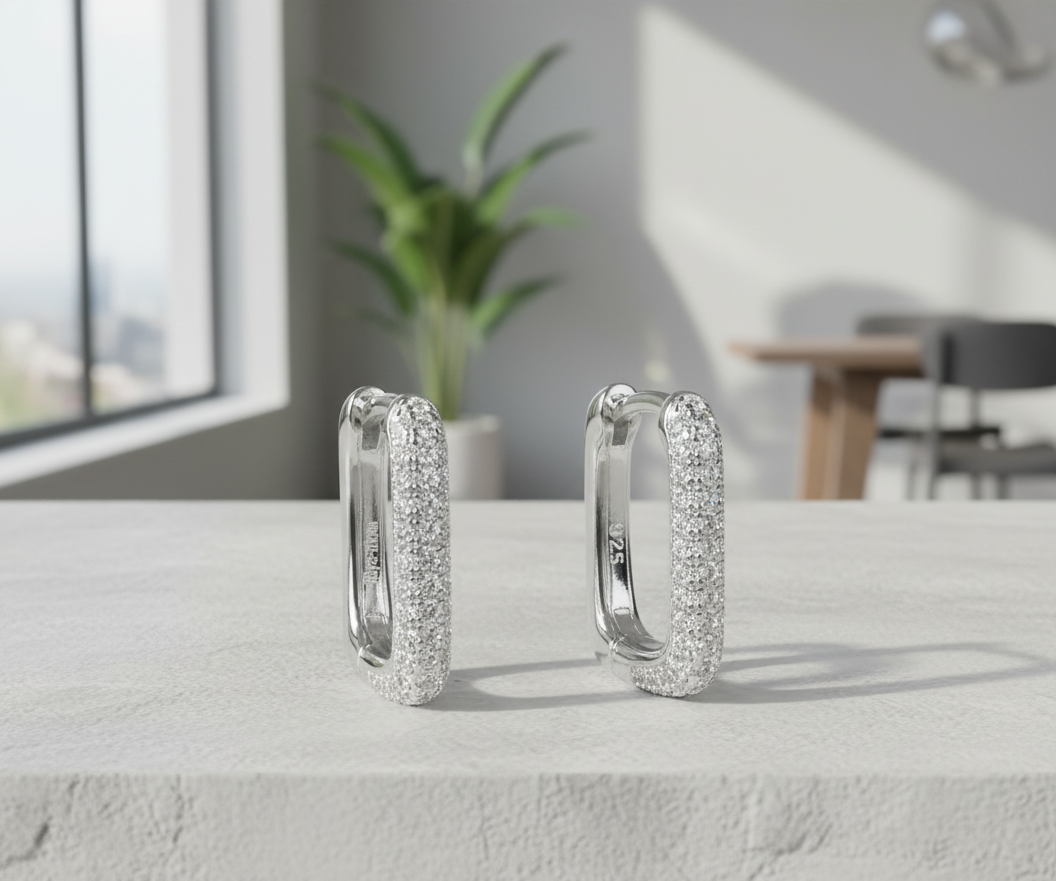 Boucles d’Oreilles Metropolitan Glow en Argent 925 – Plaqué Or Rose ou Argent