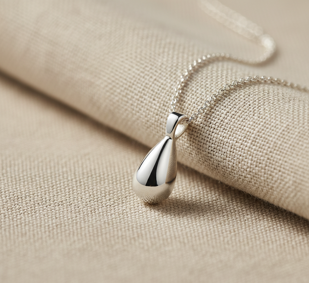 Collier Goutte d’Eau en Argent 925 Plaqué Or Rose ou Rhodium