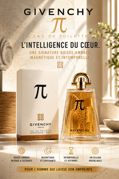 Givenchy Pi Eau de Toilette – Parfum Homme Boisé Ambré Intense