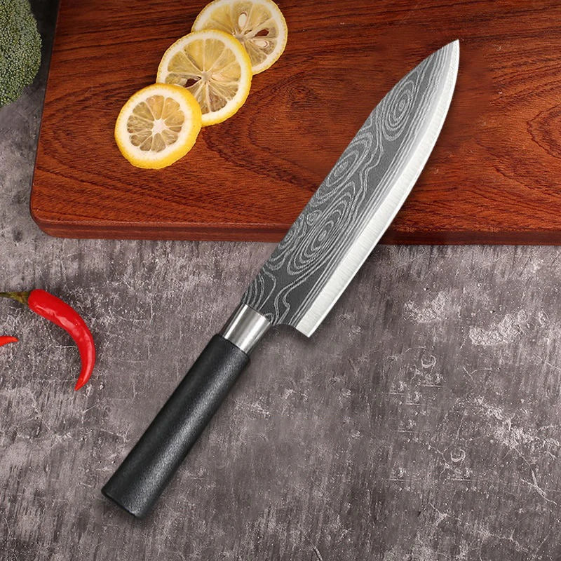 Ciseaux opaques de cuisine utilitaires à motif laser Damas, affûtage, acier inoxydable, couteau de chef tranchant, outil de cuisine, le plus récent ensemble
