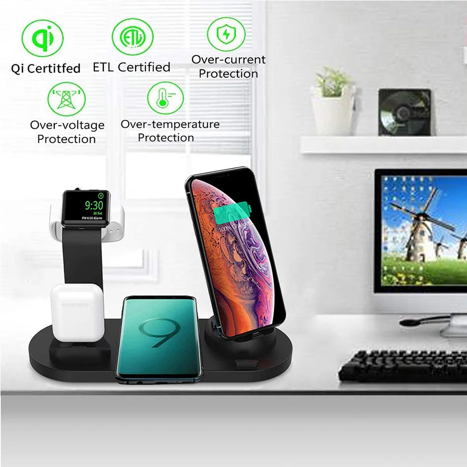 Support de Charge Sans Fil 7-en-1 – Chargez tous vos appareils en un seul geste !