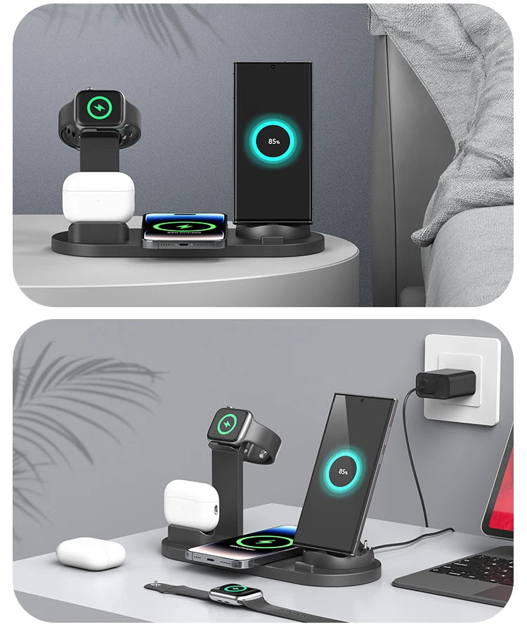 Support de Charge Sans Fil 7-en-1 – Chargez tous vos appareils en un seul geste !