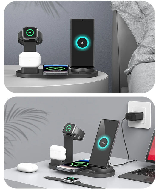 Support de Charge Sans Fil 7-en-1 – Chargez tous vos appareils en un seul geste !