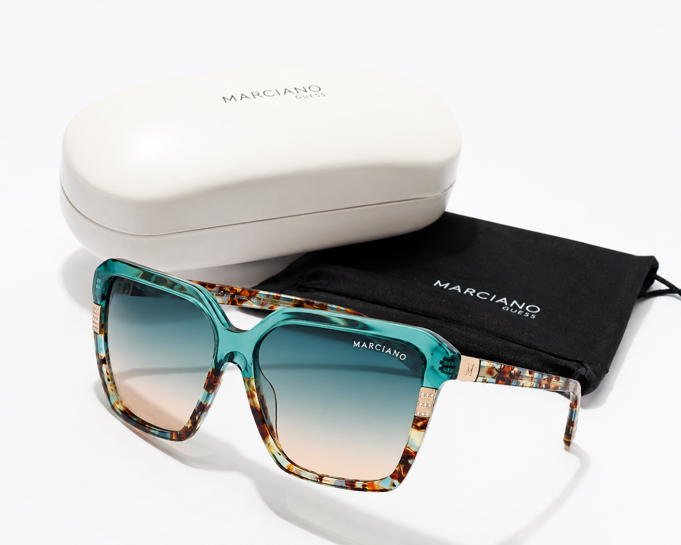 Lunettes de Soleil Femme Marciano by Guess — Monture Oversize Multicolore